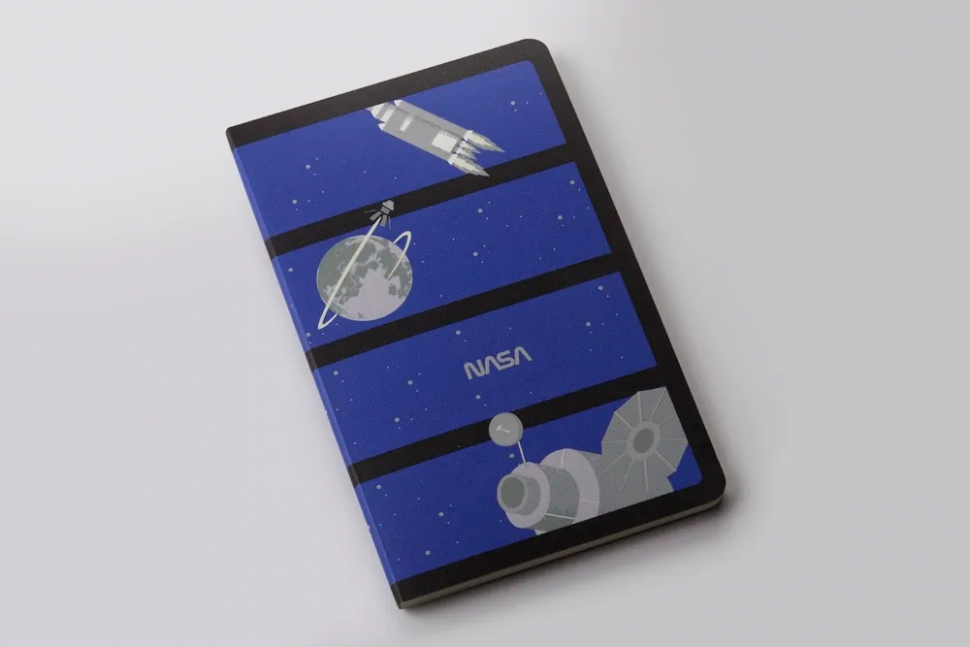Блокнот Moleskine VOLANT NASA-INSPIRED, размер 130 х 210 мм, 80 страниц, нелинованный, мягкая обложка из полипропилена