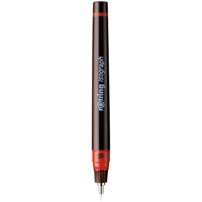 Изограф Rotring, толщина линии 0.18 мм, съемный пишущий узел, заправка тушь, S0201990/R151018/1903396