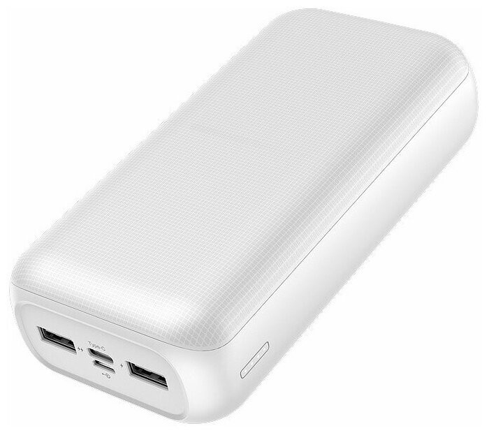 Аккумулятор внешний GOLF G55-C/ Powerbank 30000 mah+Micro usb/In Micro usb, Type-C/Out Type-C 2.1A, USB 1 А, 2.1A/ белый