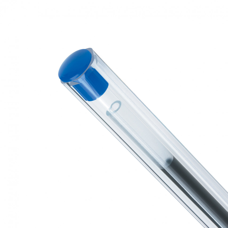 Ручка шариковая BIC Cristal, корпус прозрачный, пишущий узел 1 мм, линия письма 0,32 мм, длина письма до 3000 м, цвет чернил синий, 847898