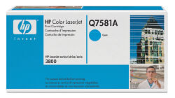 Картридж голубой для принтеров HP Color LJ 3800, Артикул: HP-Q7581A