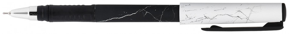 Ручка масляная LOREX B&W.MARBLE Double Soft, игловидный пишущий узел 0,7 мм, цвет чернил синий