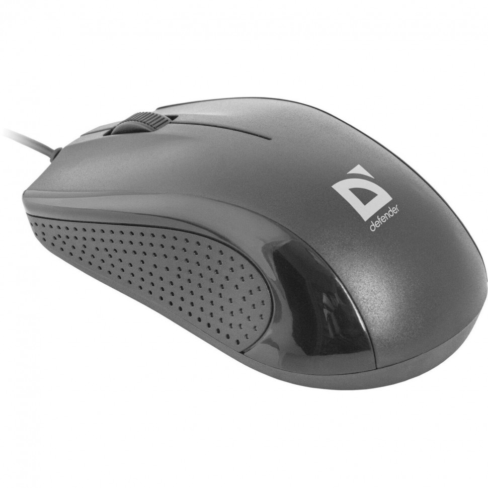 Мышь проводная Defender Optimum MB-160 оптическая, 2 кнопки + 1 колесо-кнопка, 1000 dpi, USB, кабель 1,5 м, цвет чёрный, 52160