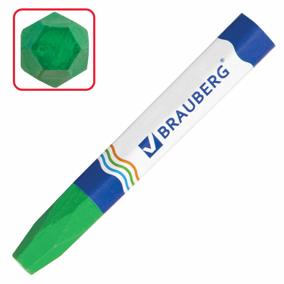 Восковые мелки утолщенные на масляной основе BRAUBERG, яркие цвета, НАБОР 12 цветов, 222970