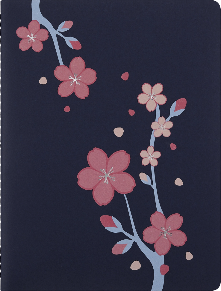 Блокнот Moleskine LIMITED EDITION SAKURA CAHIER LESU08QP321 XLarge, размер 190 х 250 мм, обложка картон, 120 страниц, линейка, черный