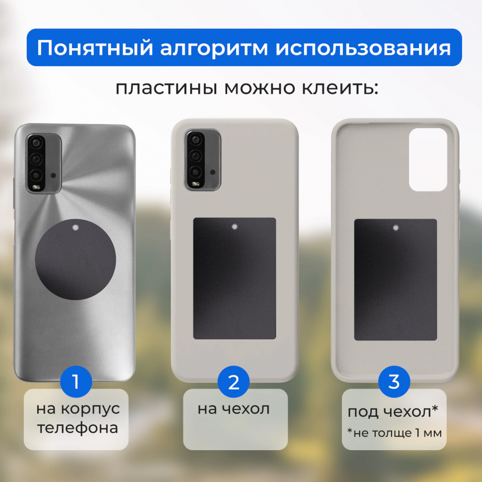Держатель для телефона магнитный в авто на решетку вентиляции SONNEN, вращение 360°, 354923