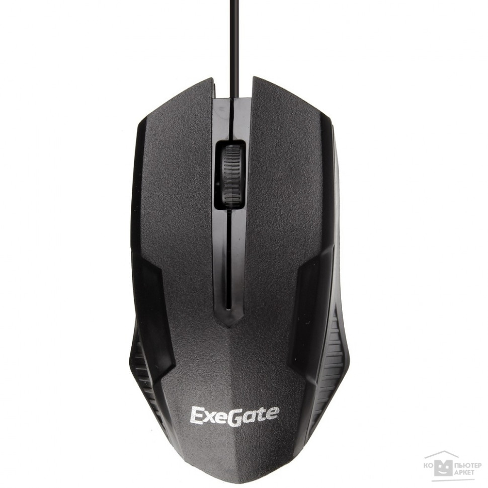 Мышь Exegate SH-9025L2, 3 кнопки, 1000 dpi, провод 2.2 метра, чёрная