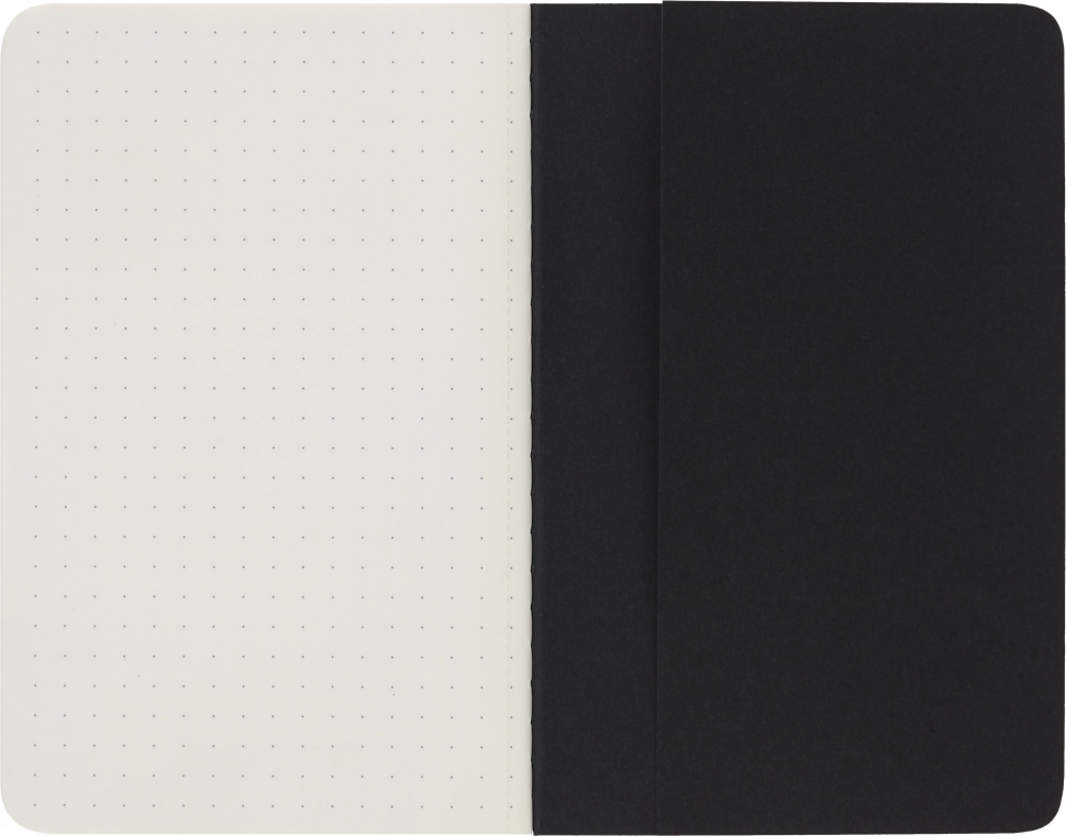 Блокнот Moleskine CAHIER JOURNAL Pocket, размер 90 x 140 мм, обложка картон, 64 страницы, линовка в точку (пунктир), цвет черный, QP314 