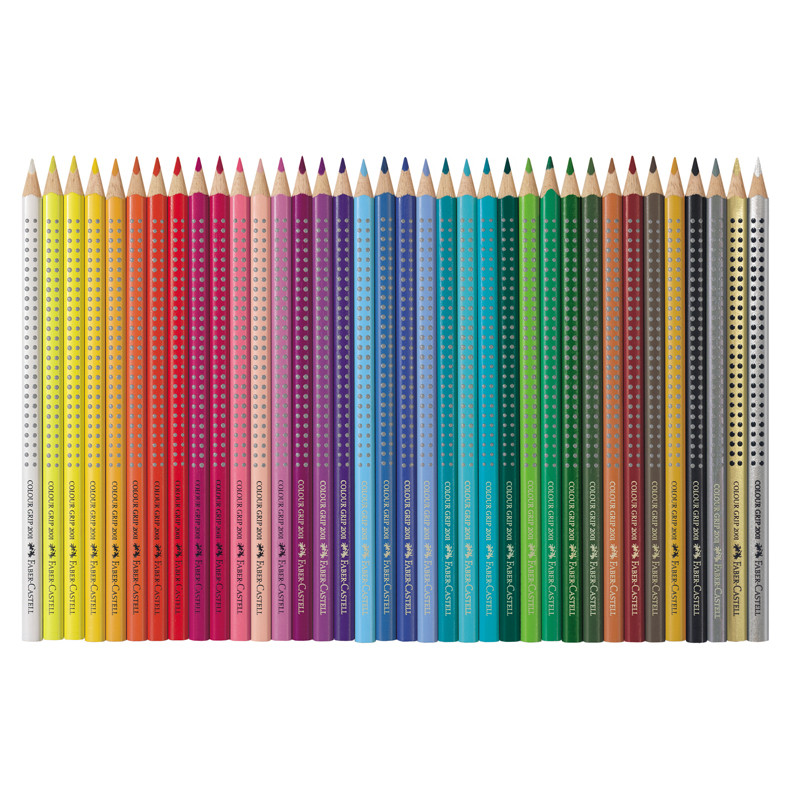 Карандаши цветные трехгранные Faber-Castell Grip, 36 цветов, заточенные, в металлической коробке