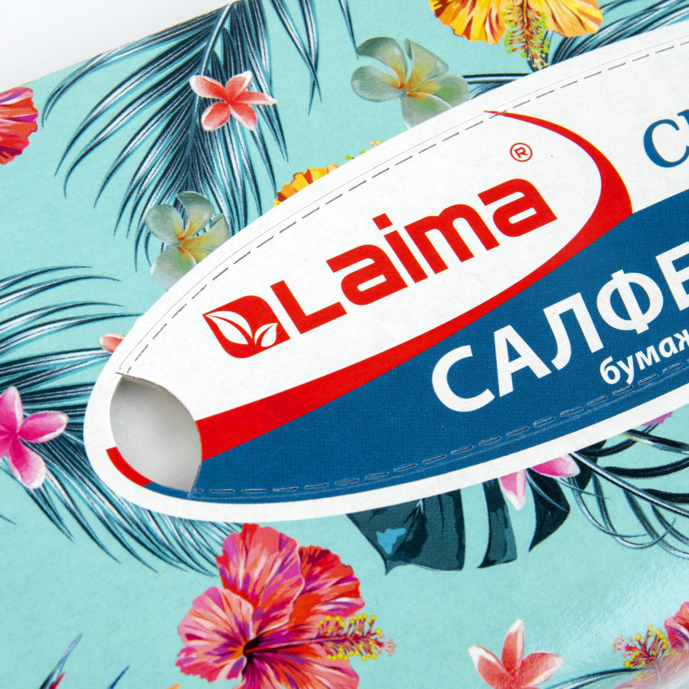 Салфетки косметические двуслойные LAIMA "Everyday", размер 20 х 20 см, уп. 100 салфеток в картонном боксе, Laima 113588