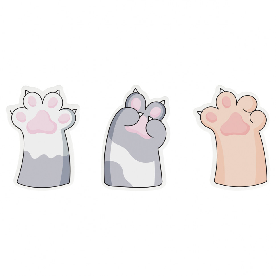 Самоклеящийся блок фигурный MESHU "Paws", 40 листов