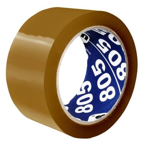 Клейкая лента упаковочная 50 мм х 66 м Unibob 805/BRAUBERG усиленная морозостойкая коричневая, толщина 50 мкм
