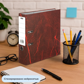 Папка-регистратор Durable A4, корешок 70 мм, картон, цвет "бордовый мрамор", Durable 3410-31 