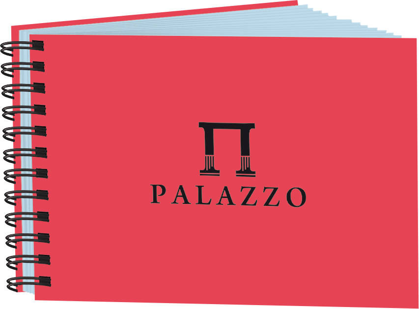 Блокнот-скетчбук "PALAZZO" А5 60 листов нелинованный, бумага рисовальная серая, плотность 200 г/м2