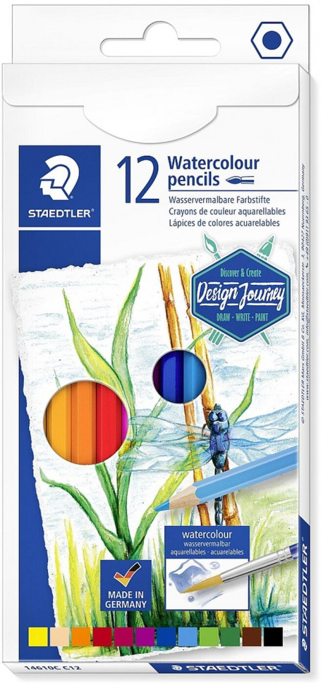 Карандаши акварельные STAEDTLER Design Journey, 12 цветов
