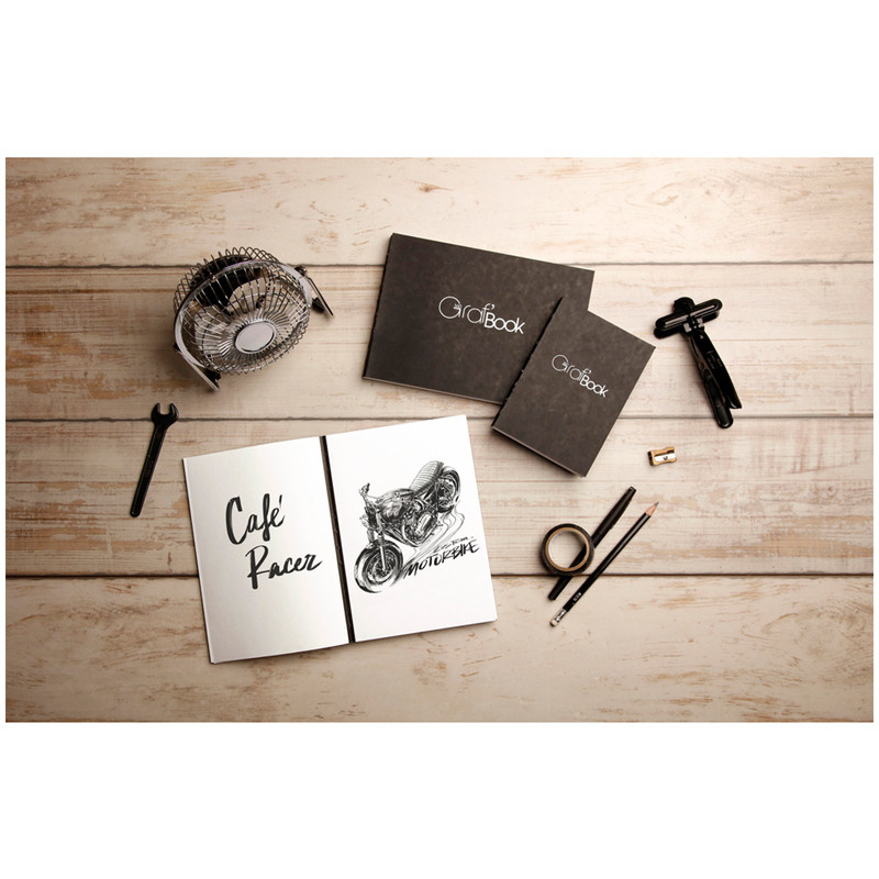 Скетчбук 100 листов А5 на сшивке Clairefontaine "Graf'Book 360°", плотность бумаги 100 г/м2