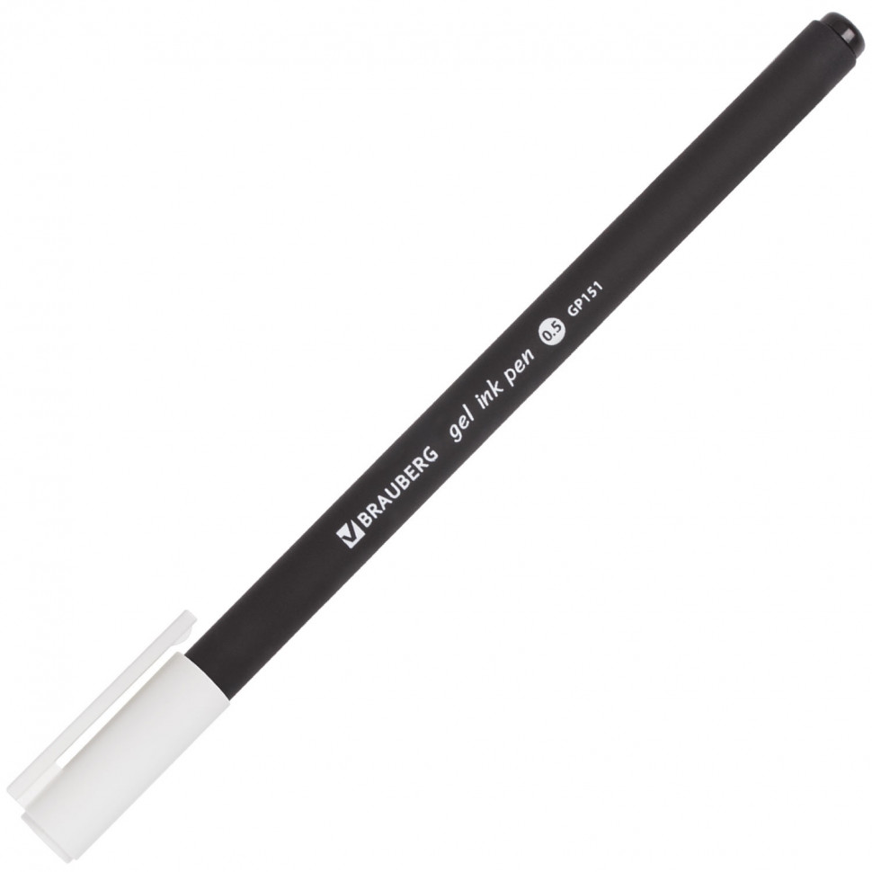 Ручка гелевая BRAUBERG Matt Gel, корпус soft-touch, пишущий узел 0,5 мм, линия 0,35 мм, цвет чернил черный, 142944