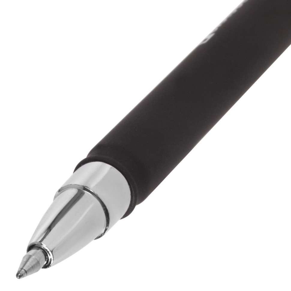 Ручка гелевая BRAUBERG Matt Gel, корпус soft-touch, пишущий узел 0,5 мм, линия 0,35 мм, цвет чернил черный, 142944