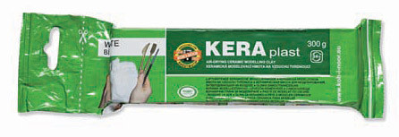 Пластичная масса для моделирования и лепки Keraplast керамическая, отвердевающая (керапласт), 300 г, белая, KOH-I-NOOR 131708