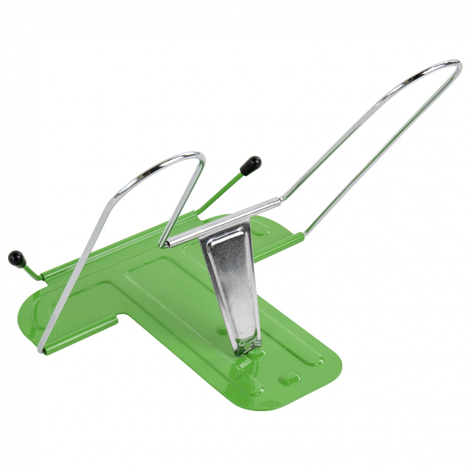 Подставка для книг и учебников BRAUBERG LINE+ металлическая зеленая, 238072