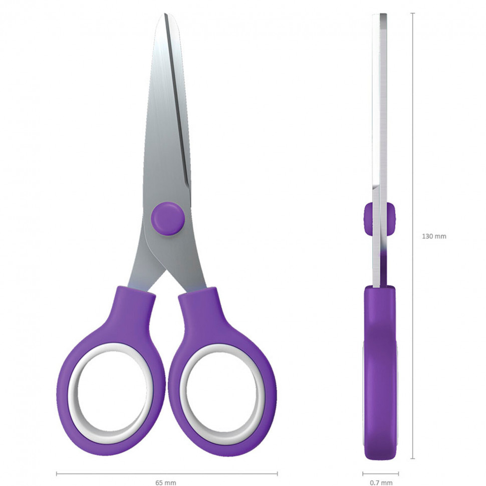 Ножницы детские Erich Krause Standard Junior 13 см со вставкой, EK35505/EK50008