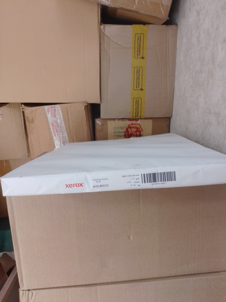Бумага для полноцветной лазерной и цифровой печати XEROX ColorPrint Coated Silk матовая SRA3 (320 х 450 мм), плотность 115 г/м2, пачка 250 листов, 450L80033