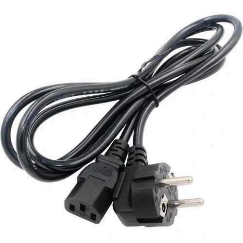 Кабель питания GoPower VDE, угловая евровилка CEE7/7(S22) - IEC C13 на C13, 220В, 3*0.75мм, длина 1.2 метра