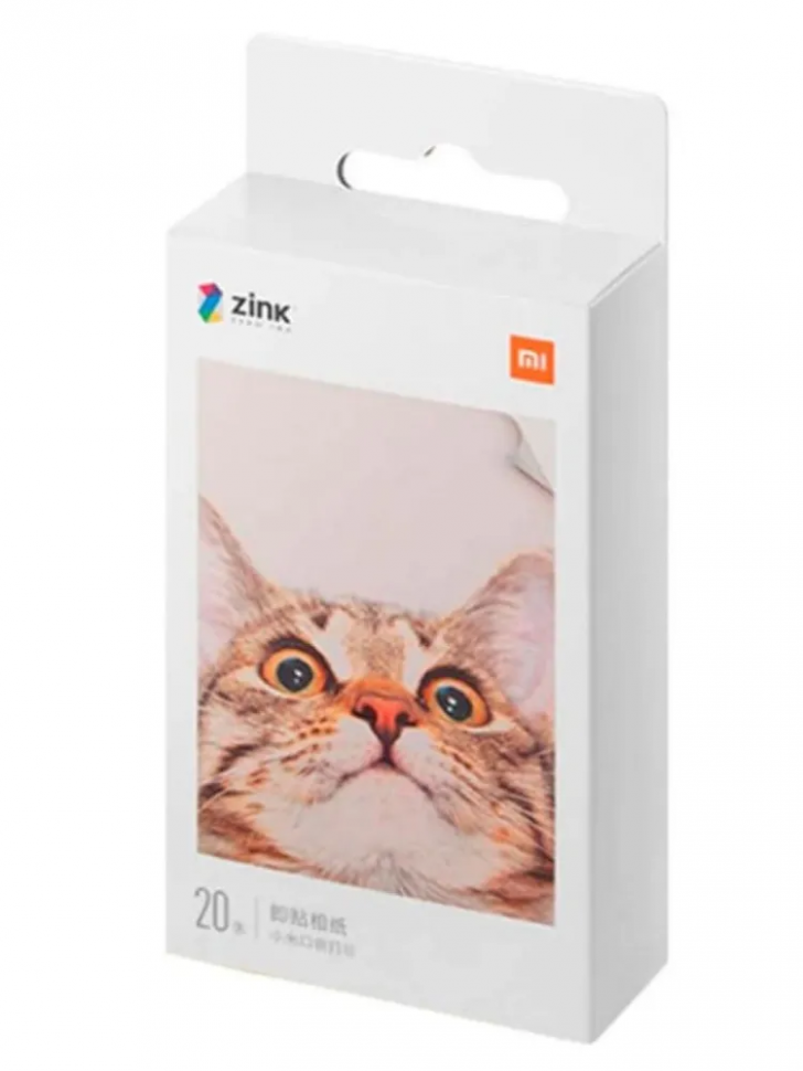 Фотобумага Xiaomi ZINK для портативного фотопринтера глянцевая, формат 50 х 76 мм, плотность 287 г/м2, уп. 20 листов