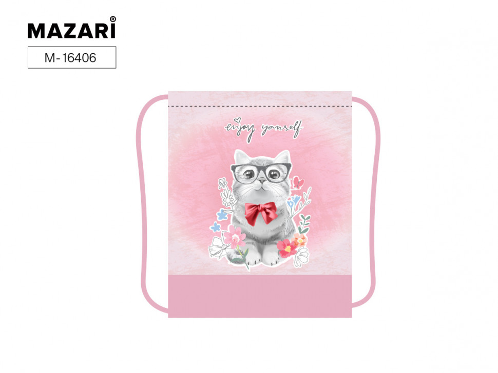 Мешок для обуви Mazari ENJOY YOURSELF, размер 340 х 420 мм, Mazari M-16406
