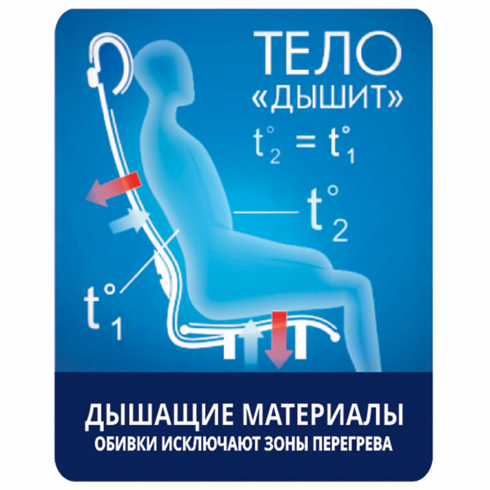 Кресло офисное МЕТТА SU-B-8, хром, ткань-сетка, сиденье мягкое, черное