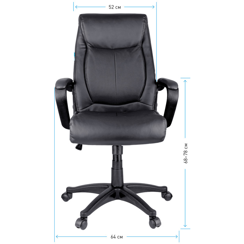 Кресло руководителя BRABIX Enter EX - 511/Helmi HL-E02 Income, экокожа, черное, 530859 