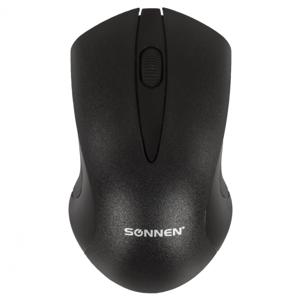 Мышь беспроводная SONNEN M-661Bk, USB, 1000 dpi, 2 кнопки + 1 колесо-кнопка, оптическая, черная, 512647