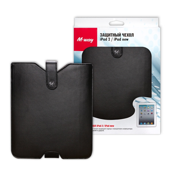 Чехол для планшета 9.7 дюймов (iPad) M-way SA-106, кожзам, цвет чёрный