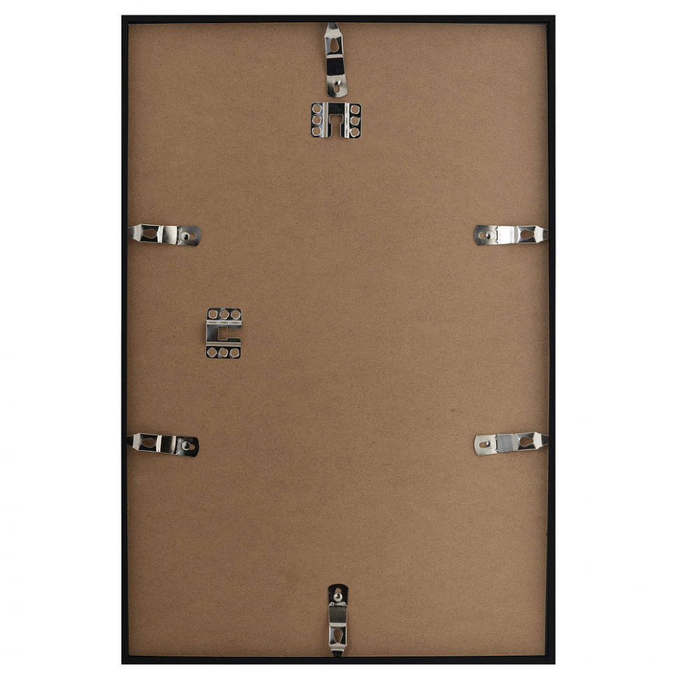 Рамка Pioneer, размер 30 x 40 см, багет 7 мм пластик, со стеклом, поворотные зажимы, цвет черный, Pioneer 124658