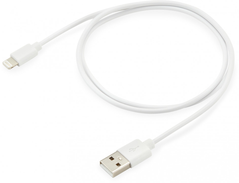 Кабель 0.8 USB (m) - Lightning (m), длина 0.8 м, белый, Buro BHP LIGHTNING