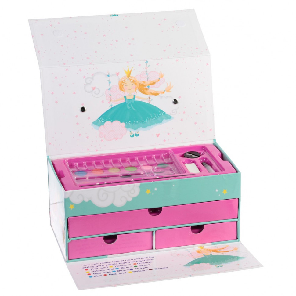 Набор для рисования в картонной коробке «Сундучок», 54 предмета