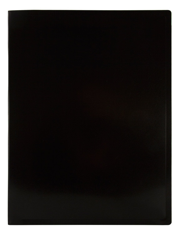 Папка c металлическим зажимом Black&White A4, толщина пластика 0.8 мм, цвет черный/белый ассорти, BWPZ08C 