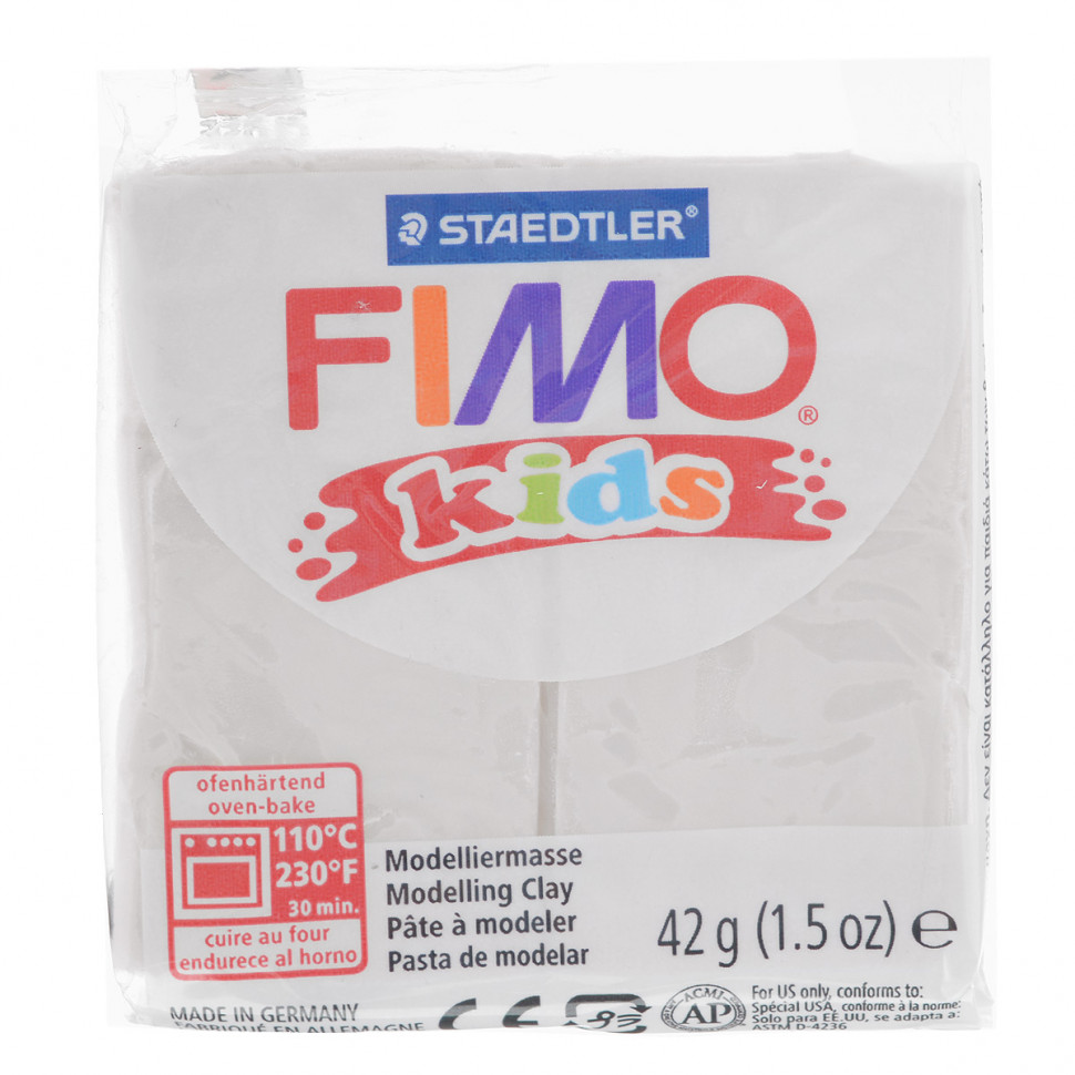 Глина полимерная FIMO, цвет белый, уп. 42 г